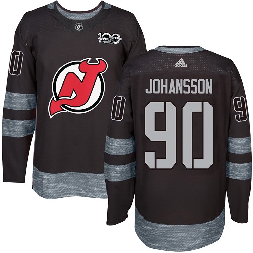 Adidas Devils #90 Marcus Johansson Black 1917-100th Anniversary Stitched NHL Jersey - Click Image to Close